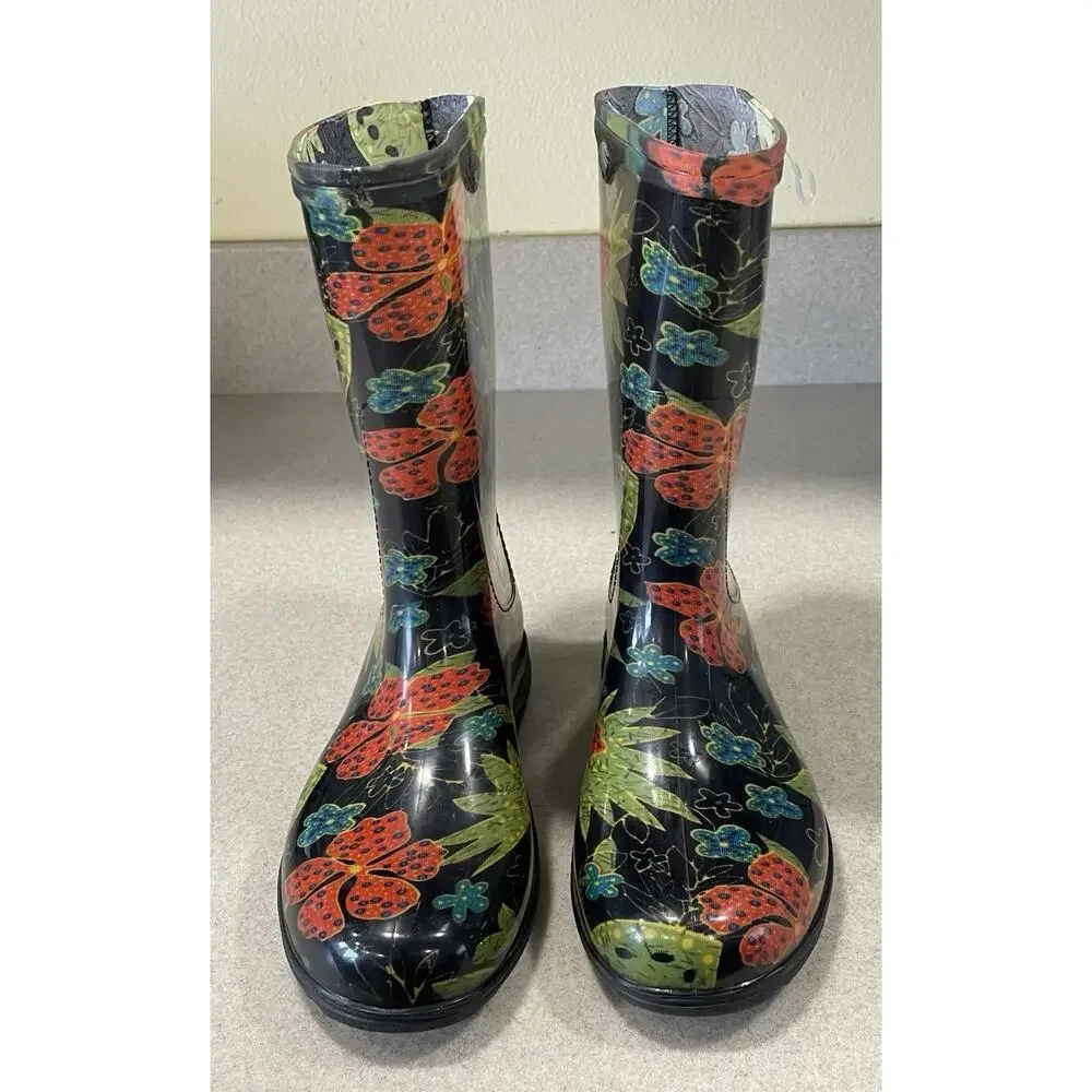 NWOT -Sloggers Women's 6 Waterproof Rain and Garden Boot Comfort Insole- Floral